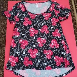 Minnie Mouse T Shirt short sleeve women’s Black & Red XS